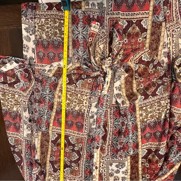 Haver London Sheer Tiered Women’s Blouse   size 1x Front Tie - Picture 5 of 6